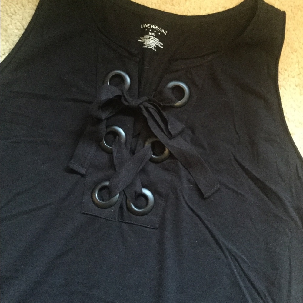 NWOT Lane Bryant black detail tank top size 18/20
